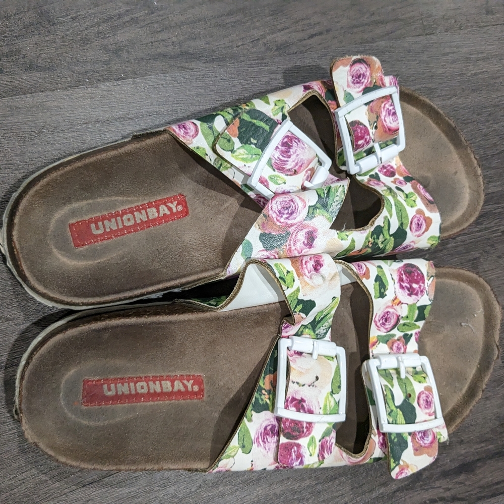 Unionbay floral slides women's US 7